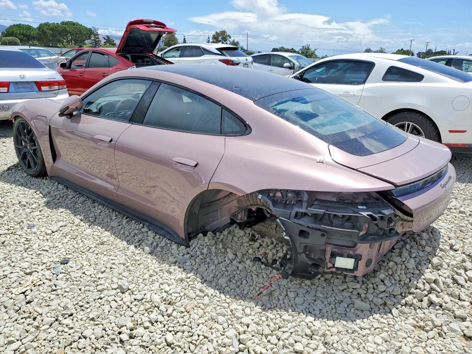 2024 Porsche Taycan VIN WP0AD2Y19RSA47498 COPART salvage auction — REAR END, Ca - Salvage Certificate, sold $31,000 on 2026-08-18 (photo 2)