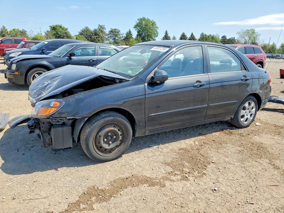 2009 Kia Spectra VIN KNAFE221095659643 COPART salvage auction — FRONT END, IL - SALVAGE CERTIFICATE, sold $225 on 2026-07-28 (photo 1)