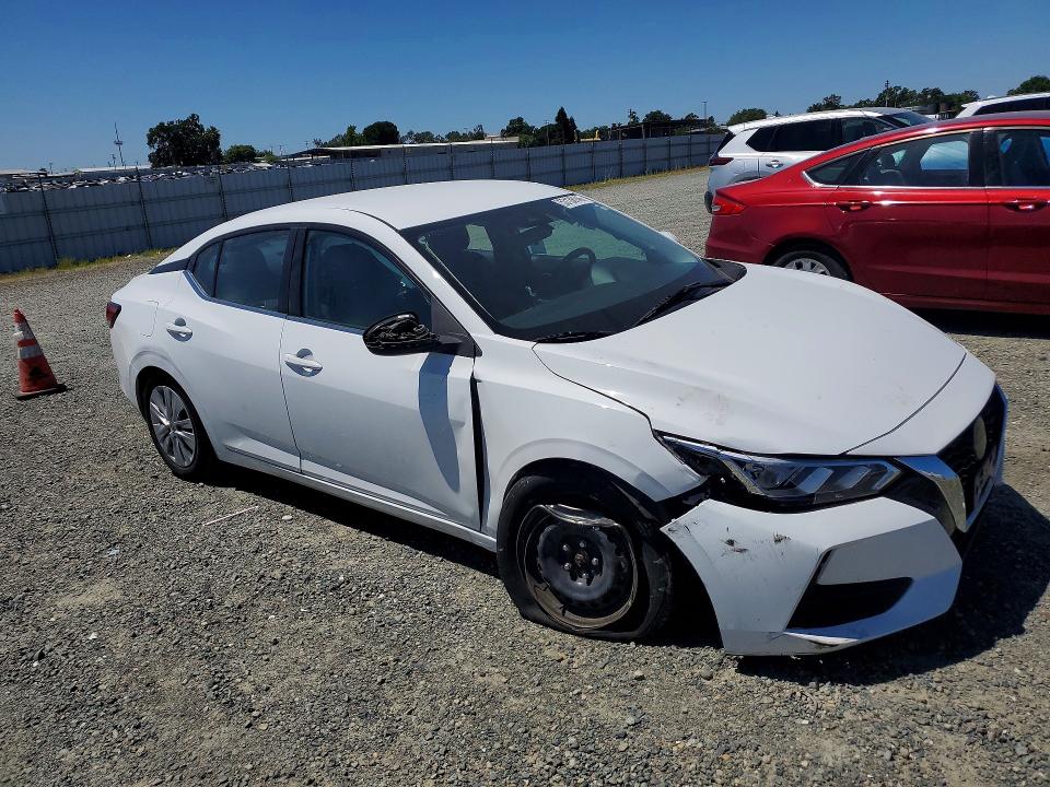 2022 Nissan Sentra VIN 3N1AB8BV7NY287407 COPART salvage auction — FRONT END, Ca - Salvage Certificate, sold $2,600 on 2026-07-02 (photo 4)