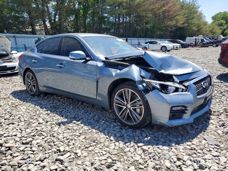 2014 Infiniti Q50 VIN JN1BV7AR2EM703523 COPART salvage auction — FRONT END, Nj - Cert Of Title-Salvage, sold $6,600 on 2026-07-20 (photo 4)