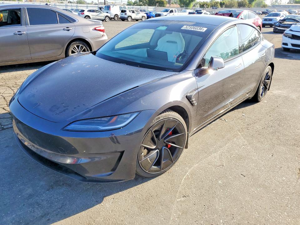 2024 Tesla VIN 5YJ3E1ET0RF895284 COPART salvage auction — FRONT END, Ca - Salvage Certificate, sold $17,500 on 2026-07-20 (photo 1)