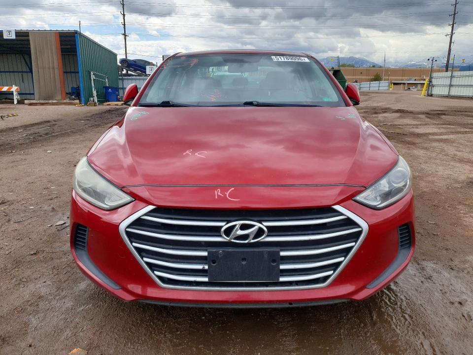 2017 Hyundai Elantra VIN KMHD84LF9HU431311 COPART salvage auction — REAR END, Co - Salvage Title, sold $450 on 2026-07-22 (photo 5)