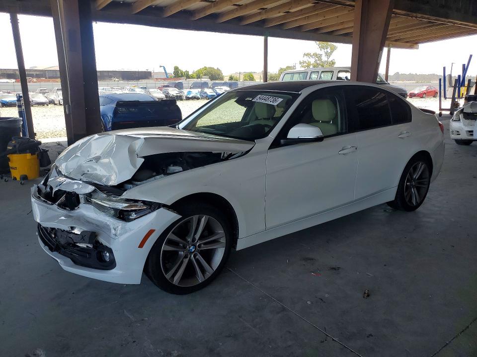 2018 BMW 3er VIN WBA8A9C57JAH13968 COPART salvage auction — FRONT END, Ca - Salvage Certificate, sold $975 on 2026-07-02 (photo 1)