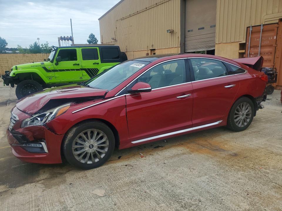 2015 Hyundai Sonata VIN 5NPE34AF0FH021949 COPART salvage auction — REAR END, Sc - Cert Of Title-Salvage, sold $750 on 2026-07-03 (photo 1)