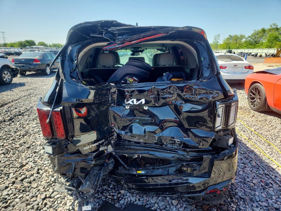 2025 Kia Sorento VIN 5XYRL4JC5SG370078 COPART salvage auction — REAR END, Il - Salvage Certificate, sold $60 on 2026-07-27 (photo 6)