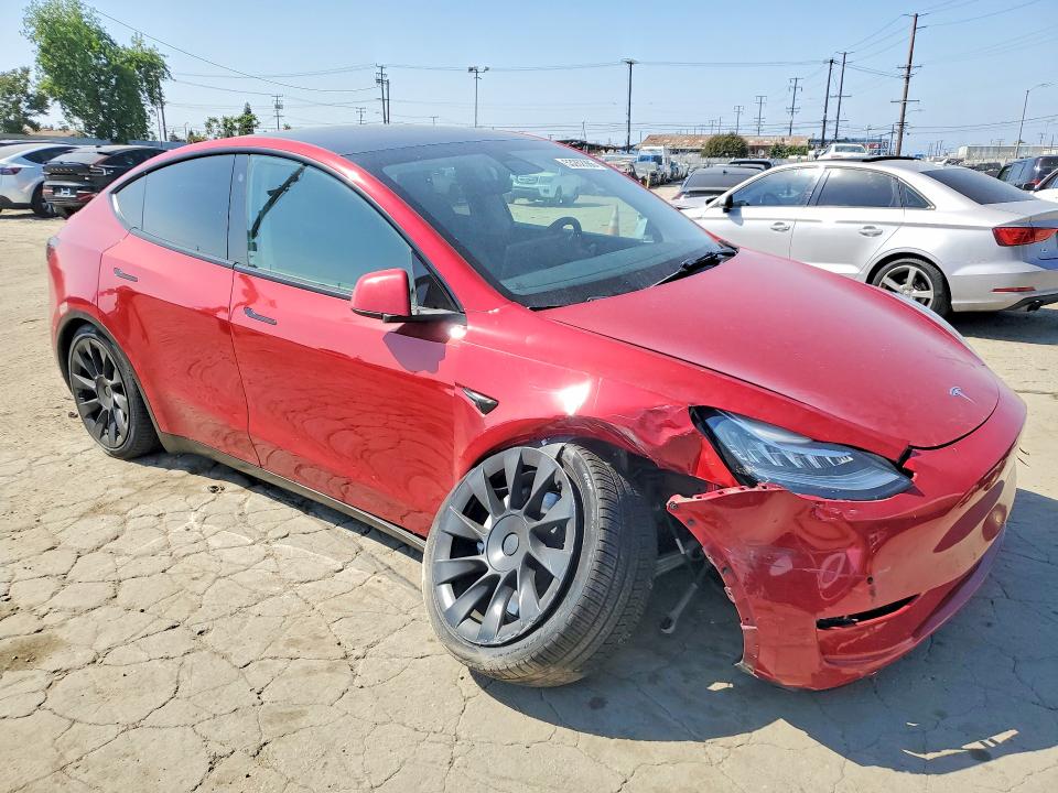 2021 Tesla VIN 5YJYGDEE6MF219207 COPART salvage auction — REAR END, Salvage Title, sold $7,300 on 2026-07-13 (photo 4)