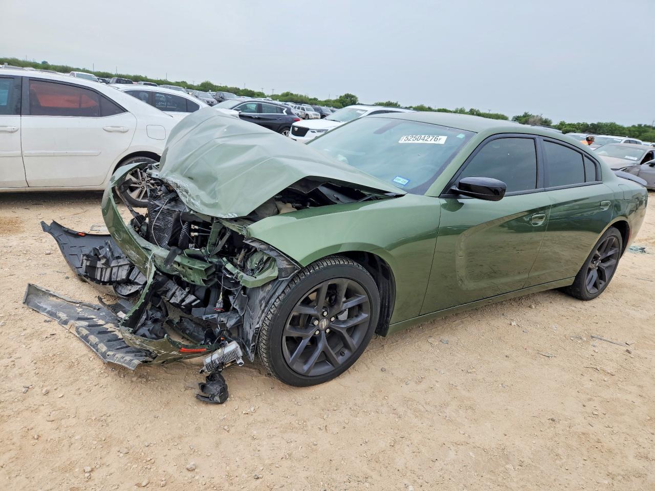 2021 Dodge Charger VIN 2C3CDXBG7MH619883 COPART salvage auction — Front End, TX - SALVAGE VEHICLE TITLE, sold $2,550 on 2026-06-25 (photo 1)