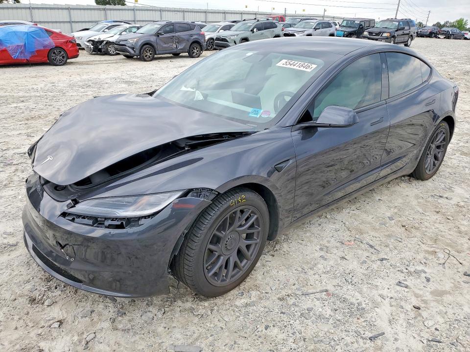 2024 Tesla Model 3 VIN 5YJ3E1EB6RF802162 COPART salvage auction — FRONT END, GA - CERT OF TITLE-SALVAGE, sold $12,800 on 2026-07-08 (photo 1)