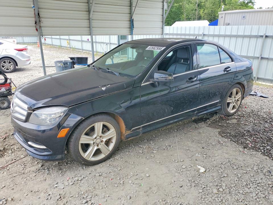 2011 Mercedes-benz C-klasse VIN WDDGF5EBXBF653011 COPART salvage auction — INTERIOR BURN, Ga - Cert Of Title-Salvage, sold $175 on 2026-07-28 (photo 1)