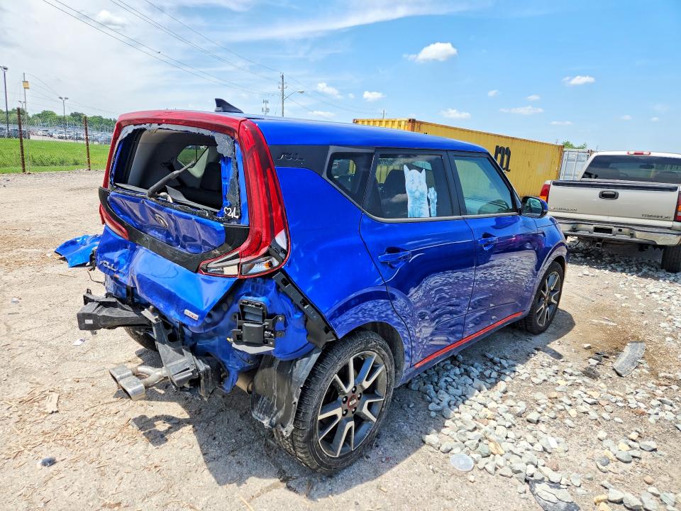 2021 Kia Soul VIN KNDJ53AF2M7741760 COPART salvage auction — REAR END, In - Cert Of Title-Salvage Title, sold $225 on 2026-07-21 (photo 3)