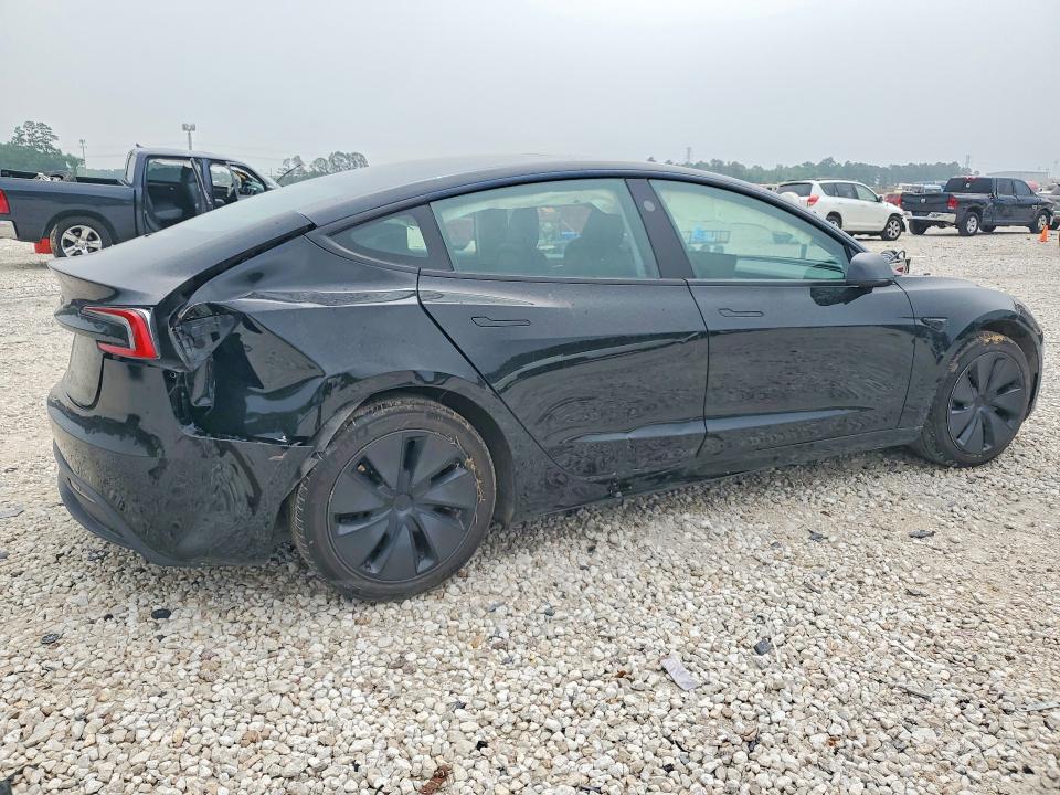 2024 Tesla Model 3 VIN 5YJ3E1EA4RF858091 COPART salvage auction — REAR END, Tx - Certificate Of Title, sold $150 on 2026-07-28 (photo 3)
