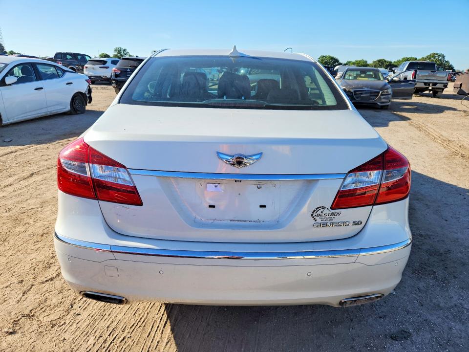 2013 Hyundai Genesis VIN KMHGC4DH5DU227904 COPART salvage auction — UNDERCARRIAGE, Fl - Certificate Of Destruction, sold $625 on 2026-07-09 (photo 6)