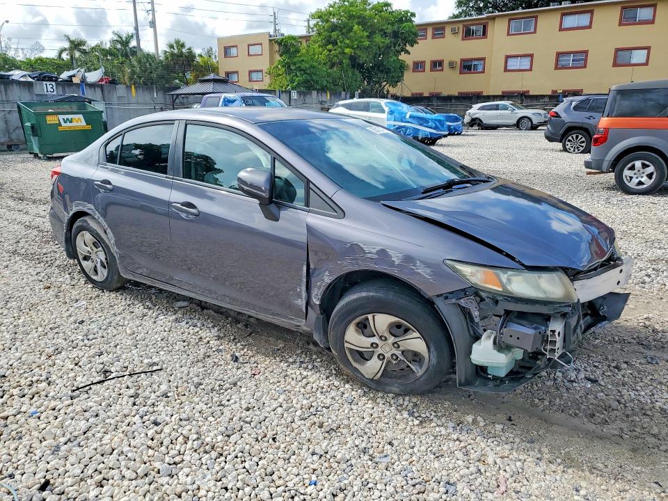 2014 Honda Civic VIN 19XFB2F56EE059796 COPART salvage auction — FRONT END, Fl - Cert Of Title Slvg Rebuildable, sold $1,600 on 2026-07-02 (photo 4)