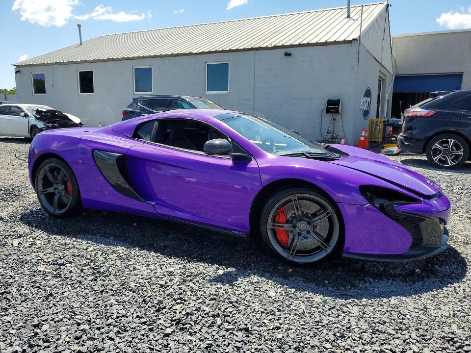 2016 Mclaren VIN SBM11FAA8GW005912 COPART salvage auction — VANDALISM, Nj - Cert Of Title-Salvage, sold $18,400 on 2026-07-24 (photo 4)