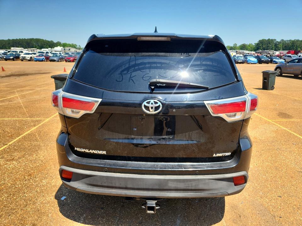 2016 Toyota Highlander VIN 5TDYKRFH0GS147165 COPART salvage auction — FRONT END, TX - SALVAGE VEHICLE TITLE, sold $1,600 on 2026-07-20 (photo 6)