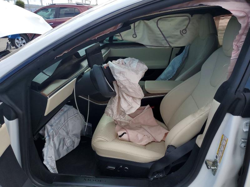 2022 Tesla Model s VIN 5YJSA1E56NF483003 COPART salvage auction — FRONT END, Ca - Salvage Certificate, sold $11,400 on 2026-07-22 (photo 7)