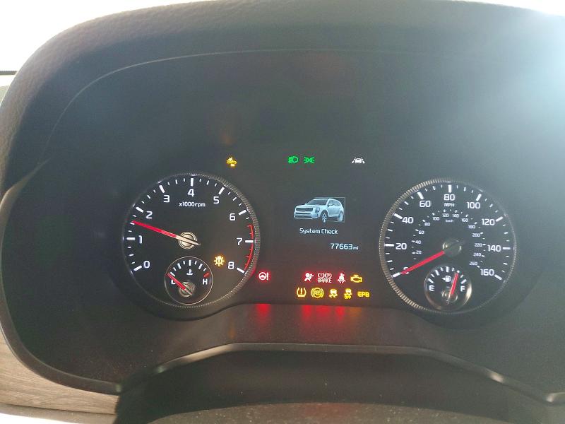 2022 Kia Telluride VIN 5XYP3DHC9NG297881 COPART salvage auction — FRONT END, Mi - Certificate Of Title, sold $4,250 on 2026-07-28 (photo 9)