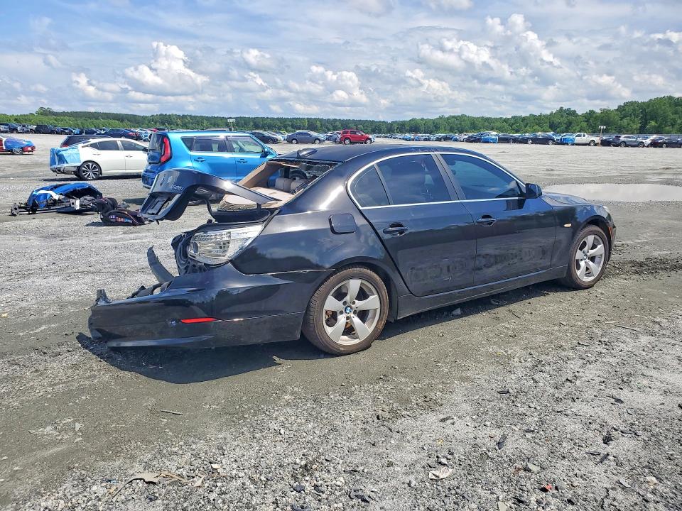 2008 BMW 5er VIN WBANU53508C116188 COPART salvage auction — REAR END, Nc - Salvage Certificate Of Title, sold $275 on 2026-07-22 (photo 3)