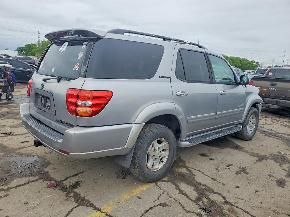 2001 Toyota Sequoia VIN 5TDBT48A11S048349 COPART salvage auction — FRONT END, Oh - Cert Of Title-Salvage, sold $675 on 2026-07-07 (photo 3)