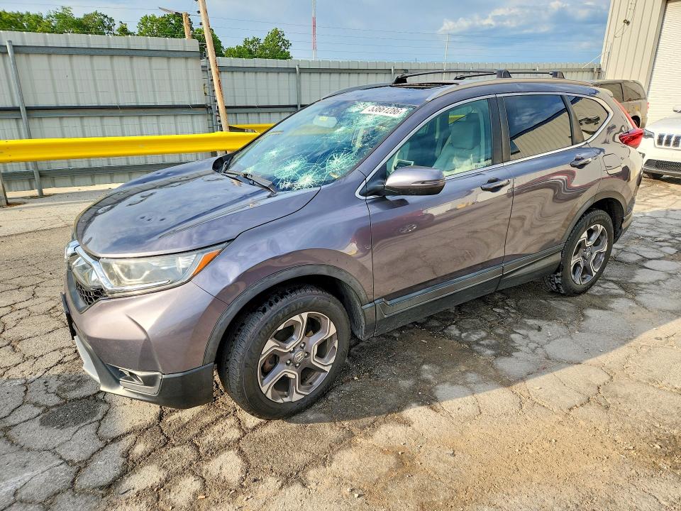 2018 Honda Cr-v VIN 7FARW2H82JE002397 COPART salvage auction — HAIL, Mo - Salvage Certificate Of Title, sold $6,600 on 2026-07-08 (photo 1)
