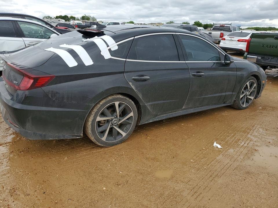 2022 Hyundai Sonata VIN KMHL44J27NA213971 COPART salvage auction — HAIL, Tx - Certificate Of Title, sold $7,700 on 2026-07-30 (photo 3)
