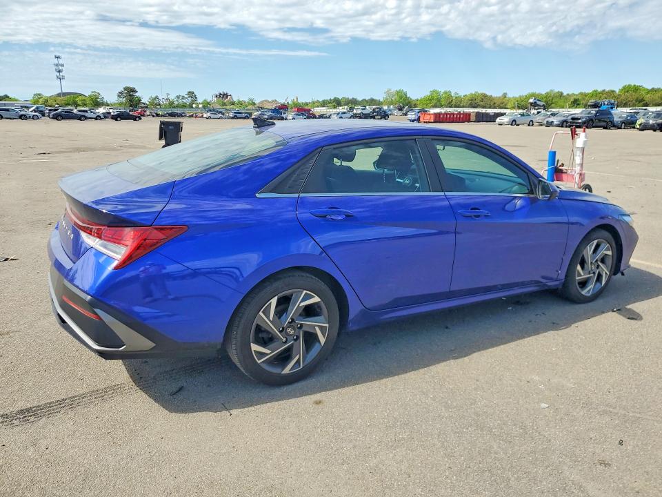 2024 Hyundai Elantra VIN KMHLS4DG1RU696794 COPART salvage auction — WATER/FLOOD, Ny - Mv907A-Flood Salvage, sold $6,400 on 2026-07-06 (photo 3)