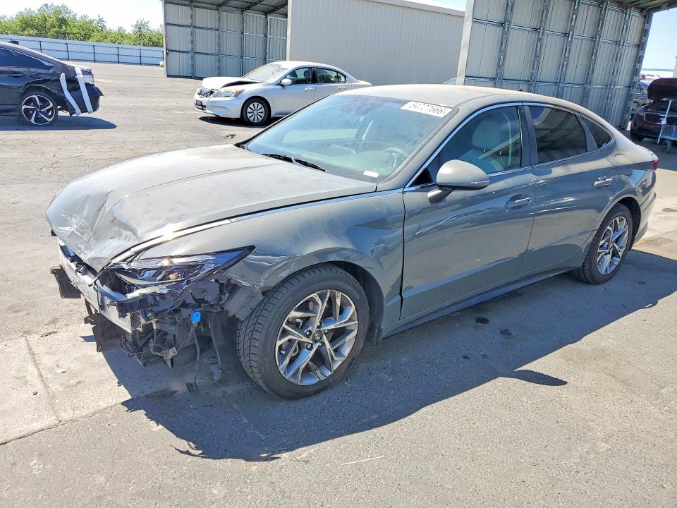 2021 Hyundai Sonata VIN 5NPEL4JA2MH092085 COPART salvage auction — FRONT END, Ca - Salvage Certificate, sold $4,000 on 2026-07-13 (photo 1)