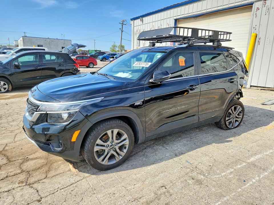 2021 Kia Seltos VIN KNDEUCAA3M7043828 COPART salvage auction — REAR END, Il - Salvage Certificate, sold $3,450 on 2026-07-10 (photo 1)