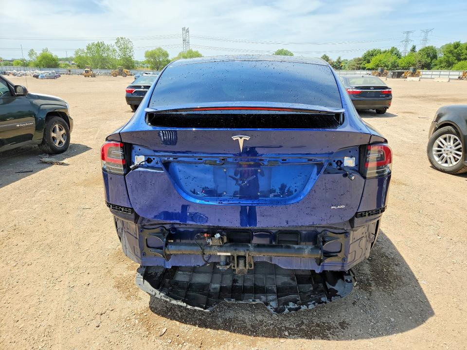 2022 Tesla Model x VIN 7SAXCBE67NF332253 COPART salvage auction — REAR END, Il - Salvage Certificate, sold $23,300 on 2026-07-28 (photo 6)
