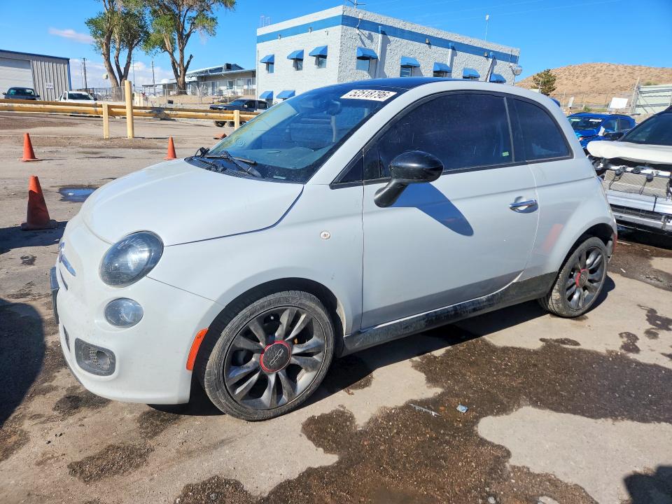 2017 Fiat 500 VIN 3C3CFFKR2HT700101 COPART salvage auction — FRONT END, Nm - Cert Of Title-Salvage, sold $200 on 2026-08-17 (photo 1)