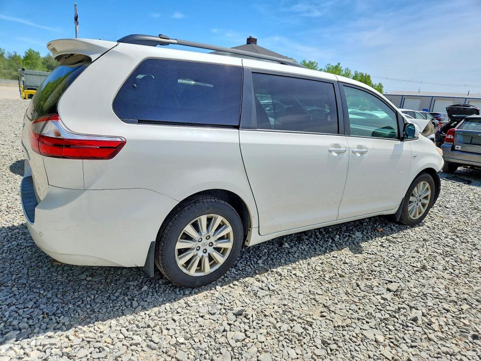 2017 Toyota Sienna VIN 5TDDZ3DC2HS150827 COPART salvage auction — FRONT END, Ma - Cert Of Title-Salvage, sold $2,350 on 2026-07-16 (photo 3)