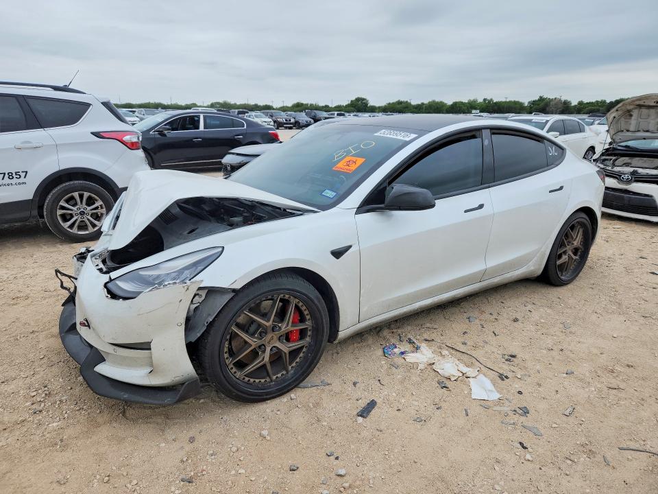 2019 Tesla VIN 5YJ3E1EB0KF487266 COPART salvage auction — FRONT END, Tx - Salvage Vehicle Title, sold $2,800 on 2026-07-23 (photo 1)