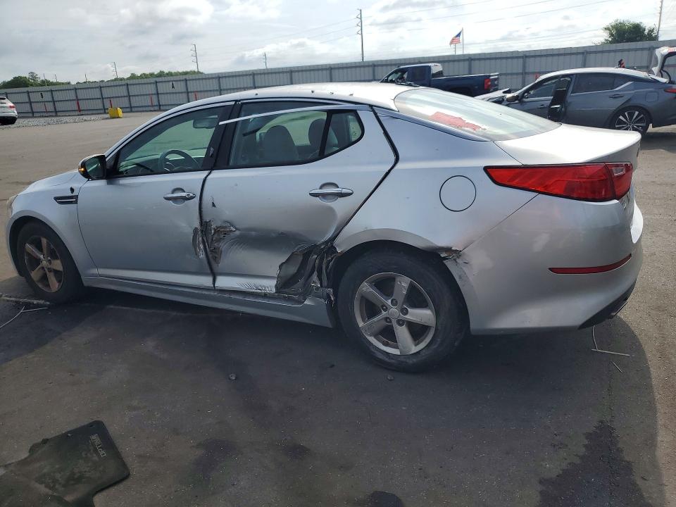 2015 Kia Optima VIN 5XXGM4A71FG459812 COPART salvage auction — SIDE, Fl - Cert Of Title Slvg Rebuildable, sold $675 on 2026-07-20 (photo 2)