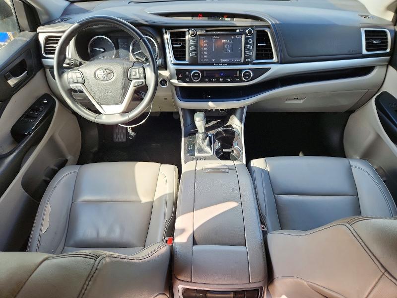 2019 Toyota Highlander VIN 5TDKZRFH5KS324044 COPART salvage auction — FRONT END, Md - Cert Of Salvage > 75% Damage, sold $6,100 on 2026-07-28 (photo 8)