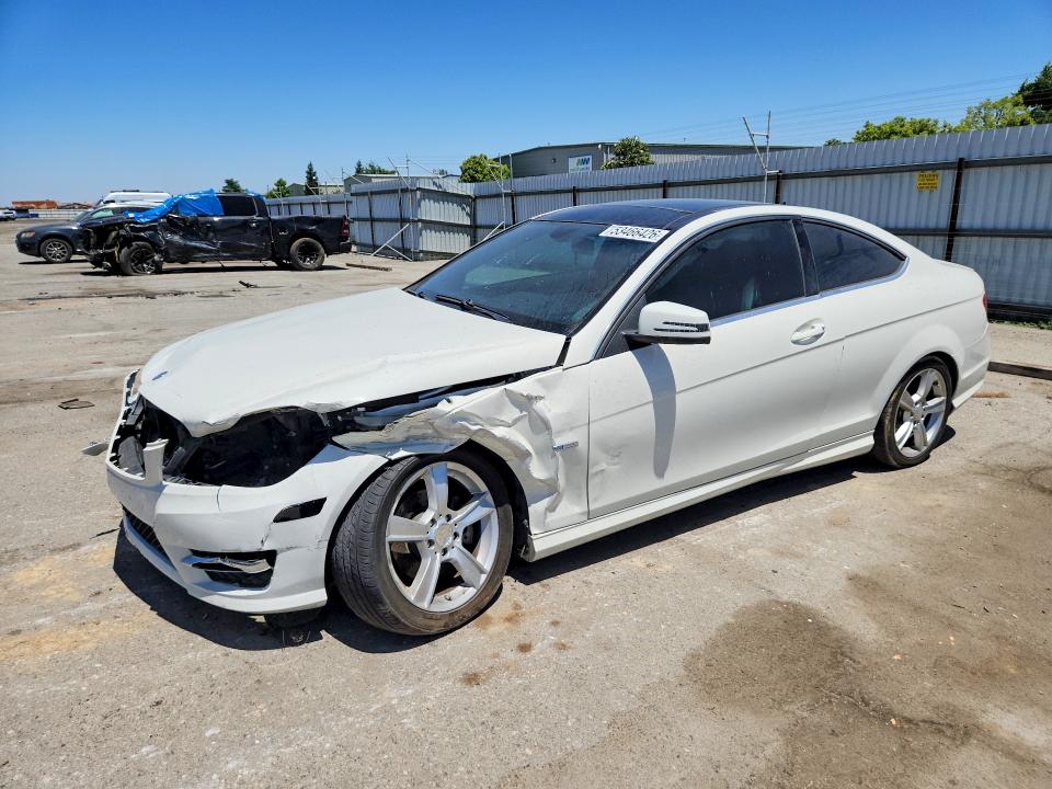 2012 Mercedes-benz C-klasse VIN WDDGJ4HBXCF920881 COPART salvage auction — FRONT END, Ca - Salvage Certificate, sold $525 on 2026-07-10 (photo 1)