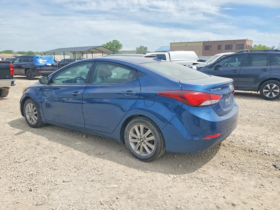 2014 Hyundai Elantra VIN KMHDH4AE2EU055198 COPART salvage auction — HAIL, Ks - Cert Of Title-Salvage, sold $1,700 on 2026-07-28 (photo 2)