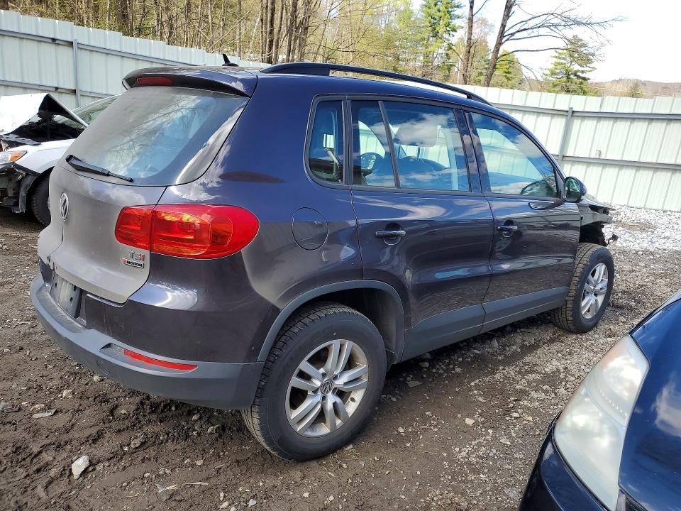 2016 Volkswagen Tiguan VIN WVGBV7AX5GW592805 COPART salvage auction — FRONT END, Wv - Salvage Certificate, sold $2,900 on 2026-07-27 (photo 3)