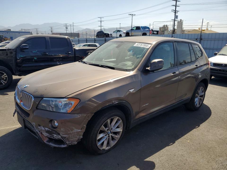 2014 BMW X3 VIN 5UXWX9C58E0D17504 COPART salvage auction — UNDERCARRIAGE, Ca - Salvage Certificate, sold $625 on 2026-07-08 (photo 1)