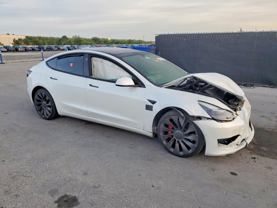 2021 Tesla Model 3 VIN 5YJ3E1EC6MF044809 COPART salvage auction — FRONT END, Fl - Certificate Of Destruction, sold $3,700 on 2026-07-23 (photo 4)