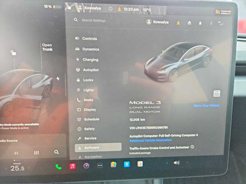 2024 Tesla Model 3 VIN LRW3E7EB6RC086781 COPART salvage auction — UNDERCARRIAGE, On - Permit No Brand - Unfit, sold $10,700 on 2026-07-21 (photo 9)