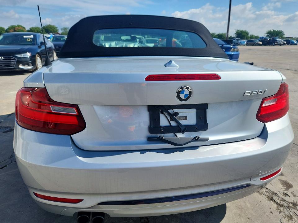 2016 BMW 2er VIN WBA1K9C52GV321946 COPART salvage auction — SIDE, Tx - Salvage Vehicle Title, sold $400 on 2026-07-27 (photo 6)