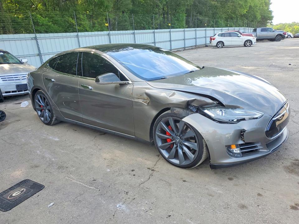 2015 Tesla Model s VIN 5YJSA1H4XFF091825 COPART salvage auction — FRONT END, Ga - Cert Of Title-Salvage, sold $7,900 on 2026-07-31 (photo 4)