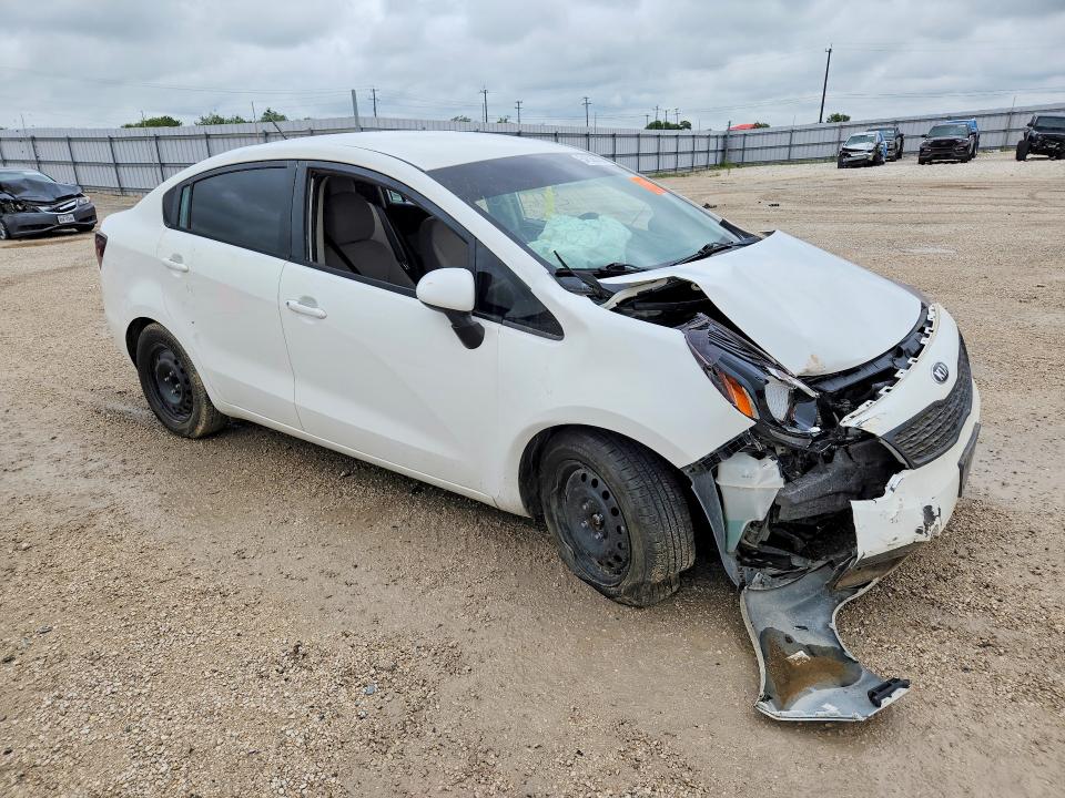 2015 Kia Rio VIN KNADM4A38F6457504 COPART salvage auction — FRONT END, Ca - Salvage Certificate, sold $150 on 2026-07-09 (photo 4)