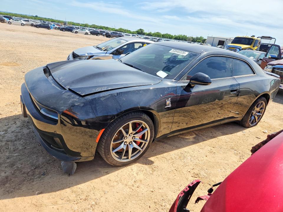 2025 Dodge Charger VIN 2C3CDBDK3SR547477 COPART salvage auction — ENGINE BURN, Tx - Certificate Of Title (P), sold $19,600 on 2026-07-30 (photo 1)