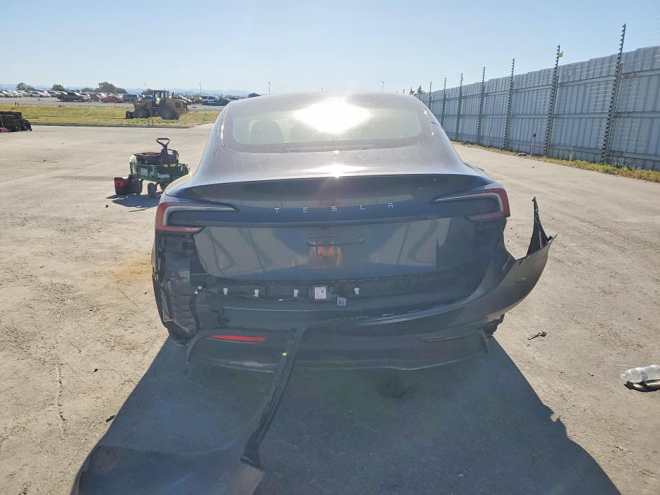 2024 Tesla Model 3 VIN 5YJ3E1EA2RF731095 COPART salvage auction — REAR END, Ca - Salvage Certificate, sold $7,500 on 2026-07-07 (photo 6)