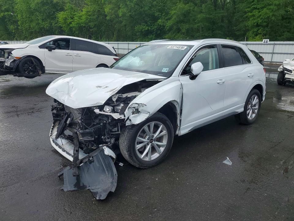 2023 Audi Q3 VIN WA1EECF36P1089677 COPART salvage auction — FRONT END, Nj - Cert Of Title-Salvage, sold $6,300 on 2026-07-14 (photo 1)