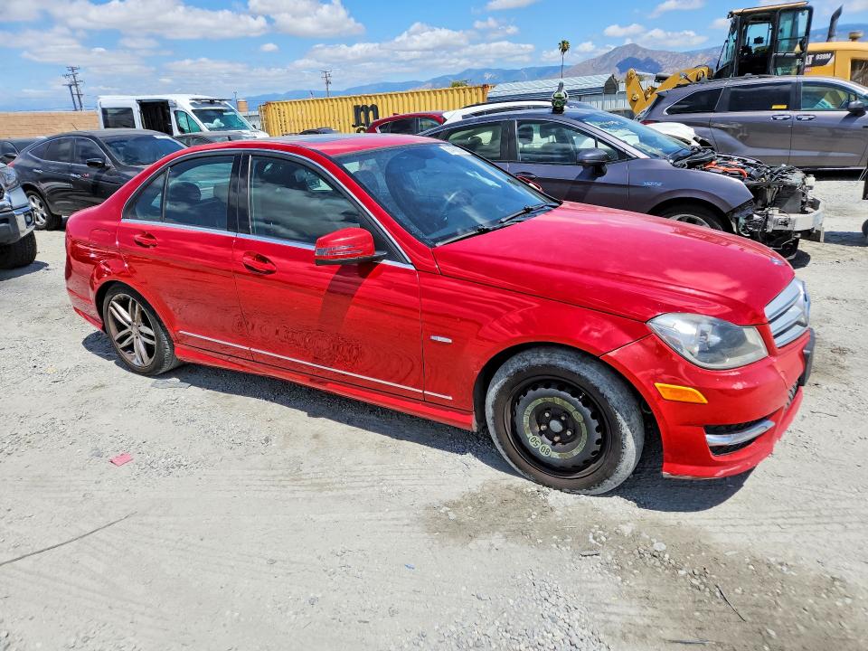2012 Mercedes-benz C-klasse VIN WDDGF4HB5CR236174 COPART salvage auction — SIDE, Ca - Dis/Dlr/Exp Only Clean Title, sold $1,550 on 2026-07-08 (photo 4)