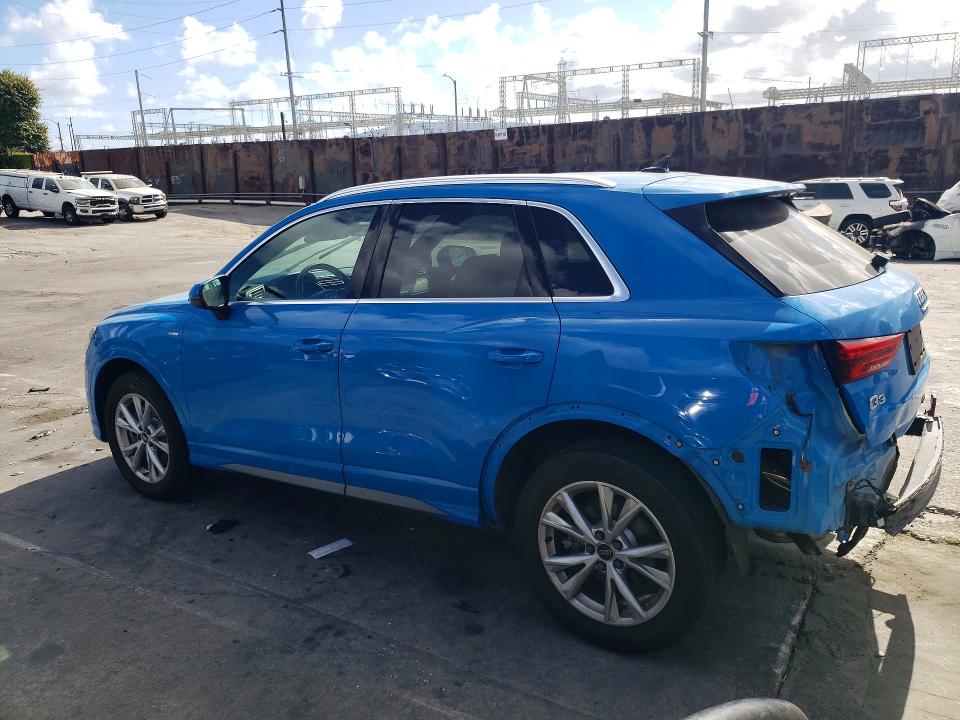 2023 Audi Q3 VIN WA1DECF35P1128674 COPART salvage auction — REAR END, Ca - Salvage Certificate, sold $9,300 on 2026-07-15 (photo 2)