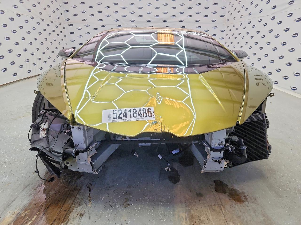 2023 Lamborghini Huracan VIN ZHWUB6ZF9PLA24595 COPART salvage auction — Front End, TX - SALVAGE VEHICLE TITLE, sold $173,000 on 2026-07-02 (photo 5)