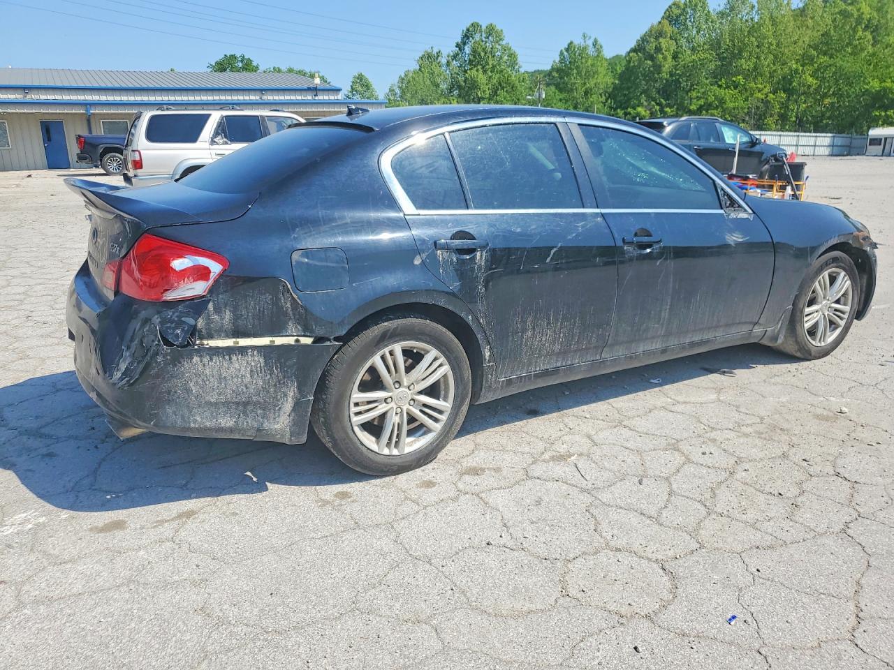 2013 Infiniti G VIN JN1CV6ARXDM750604 COPART salvage auction — Rear End, WV - SALVAGE CERTIFICATE, sold $1,850 on 2026-05-28 (photo 3)